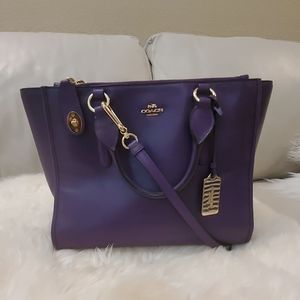 Coach Crossbody Violet Smooth Leather Satchel